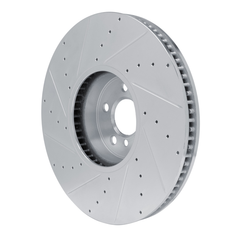 BMW 840i Brake Rotor (1) - Front - R1 Concepts - Drilled & Slotted - Silver - `16-`25